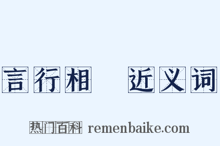 言行相詭近义词是什么意思的图片